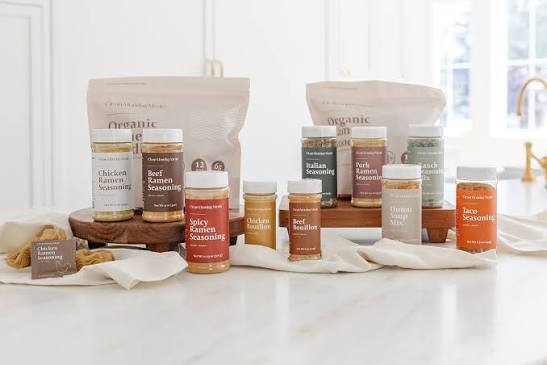 Clean Monday Meals seasonings and bouillon lineup